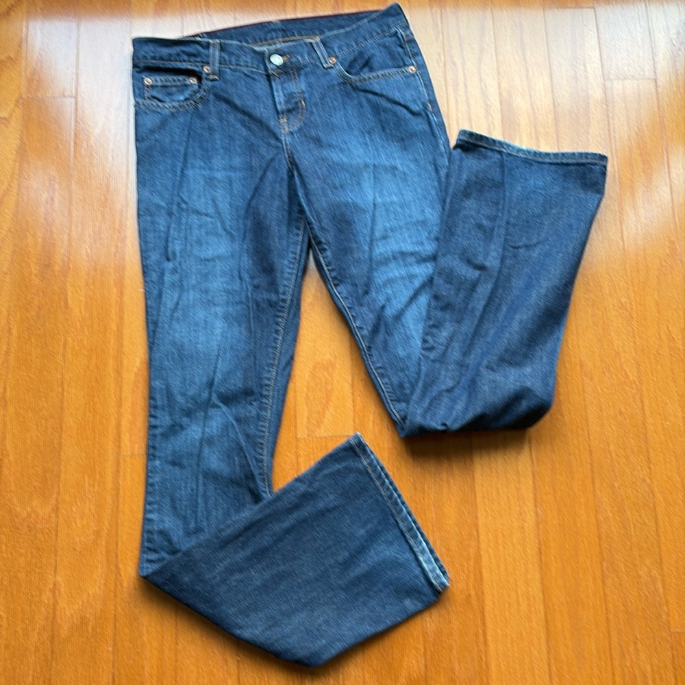 Dark indigo Abercrombie & Fitch wide leg jeans